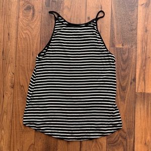 AEO Black & White Stripe Soft & Sexy Tank